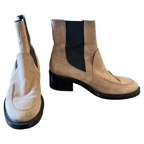 Tods Tronchetto Chelsea Ankle Boot Leather Suede Tan - Picture 2 of 11